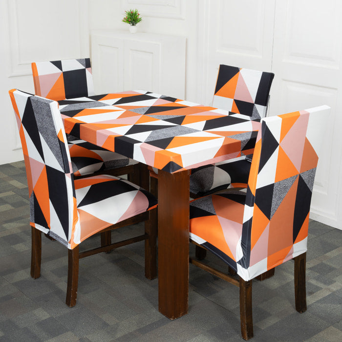 Tie-N-Dye Exclusive Premium Chair Cover With Table Cover Combo