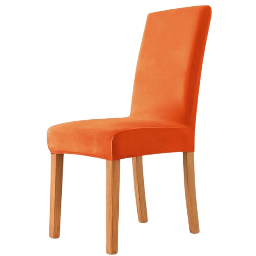 Tie-N-Dye Premium Wrinkle-Free Stretchable | Washable Plain Velvet Chair Covers | Light Orange (QHCC-169)