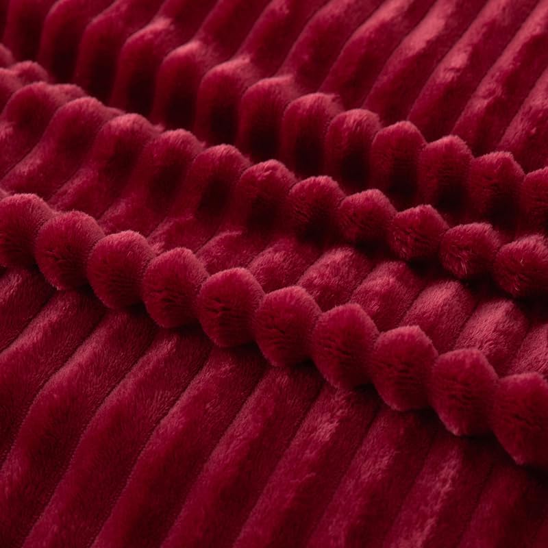 Luxe Rabbit Fur Fitted Sheet - Maroon / KING SIZE (72X78)