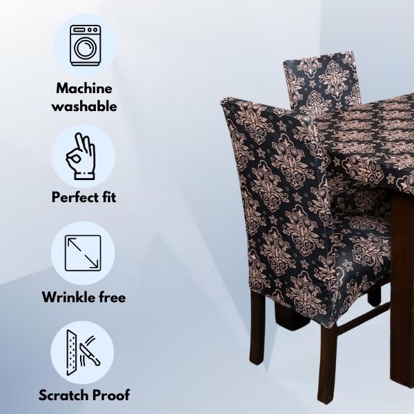 Tie-N-Dye Exclusive Premium Chair Cover With Table Cover Combo