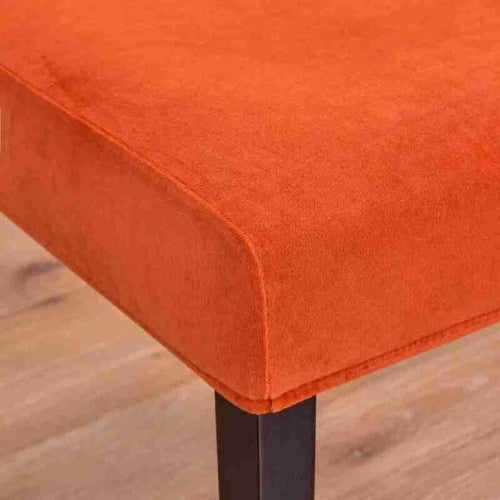 Tie-N-Dye Premium Wrinkle-Free Stretchable | Washable Plain Velvet Chair Covers | Light Orange (QHCC-169)