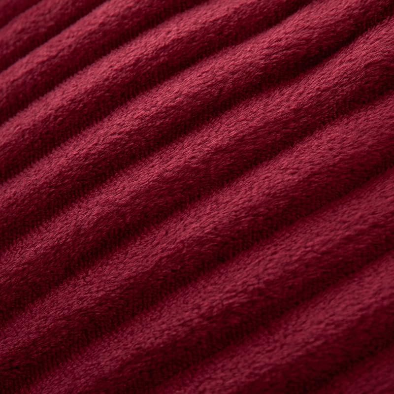 Luxe Rabbit Fur Fitted Sheet - Maroon / KING SIZE (72X78)