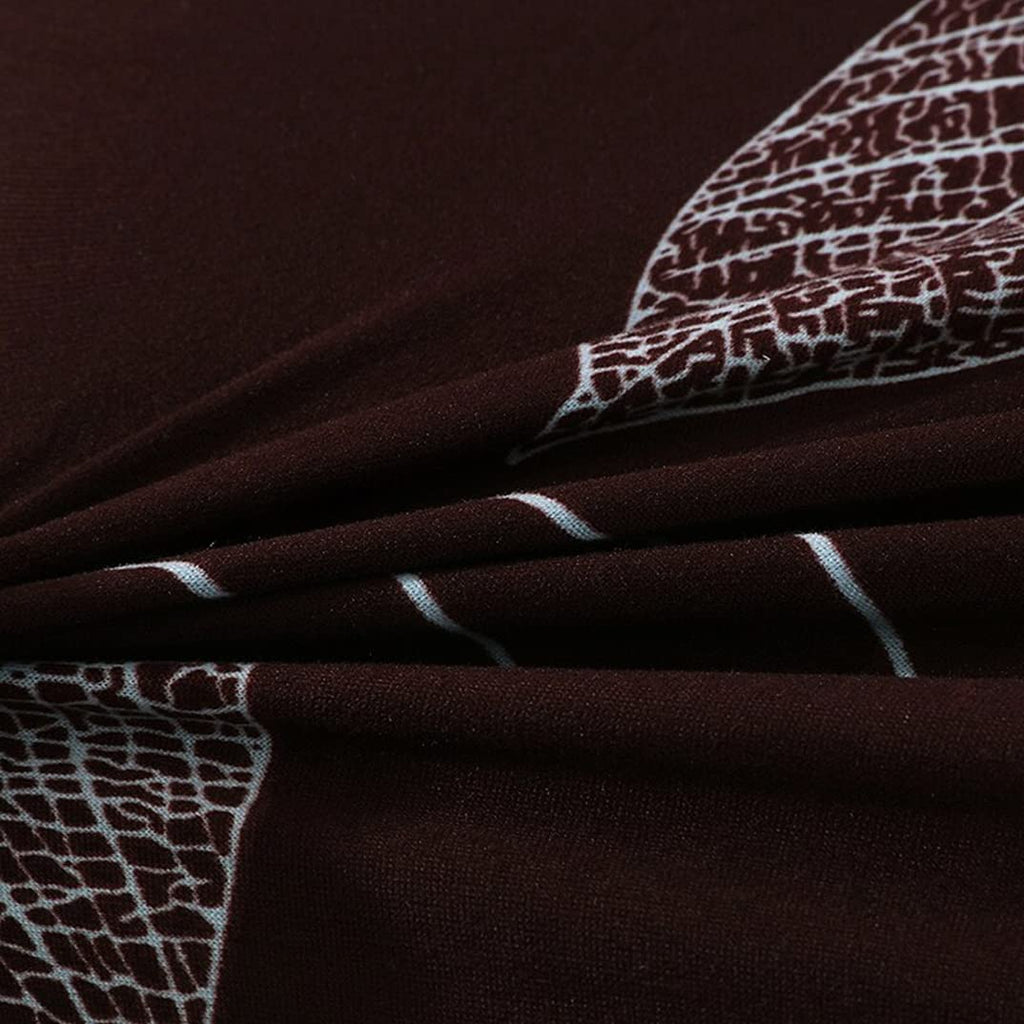 L Shape Sofa Cover - Choco Leaf