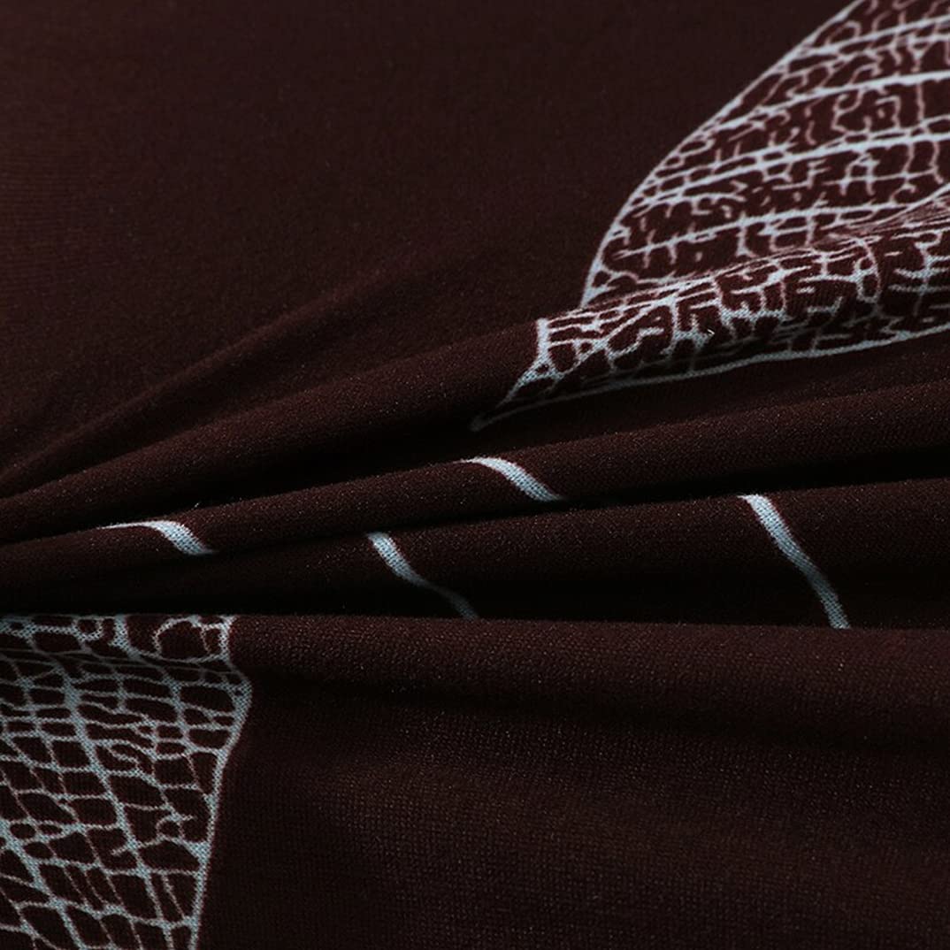 L Shape Sofa Cover - Choco Leaf