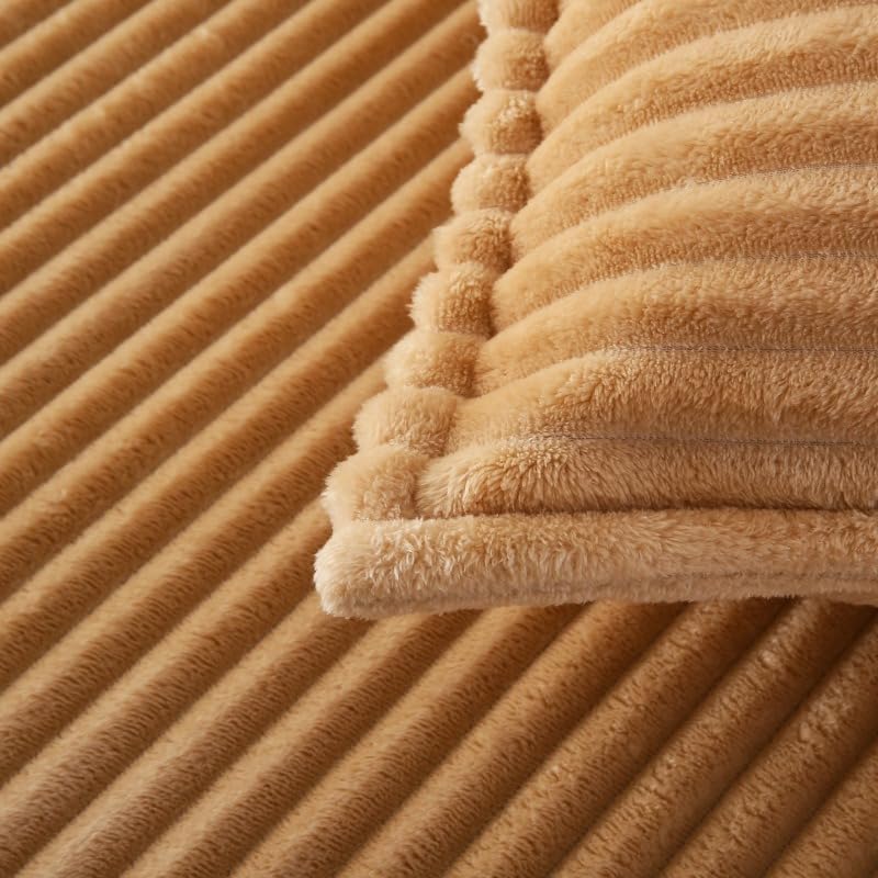 Luxe Rabbit Fur Fitted Sheet - Camel / KING SIZE (72X78)