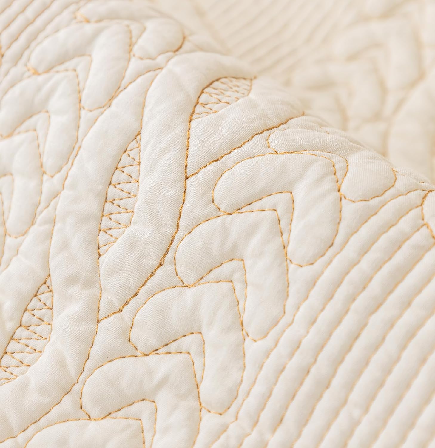 PREMIUM COTTON QUILTED SOFA MAT - OFF WHITE