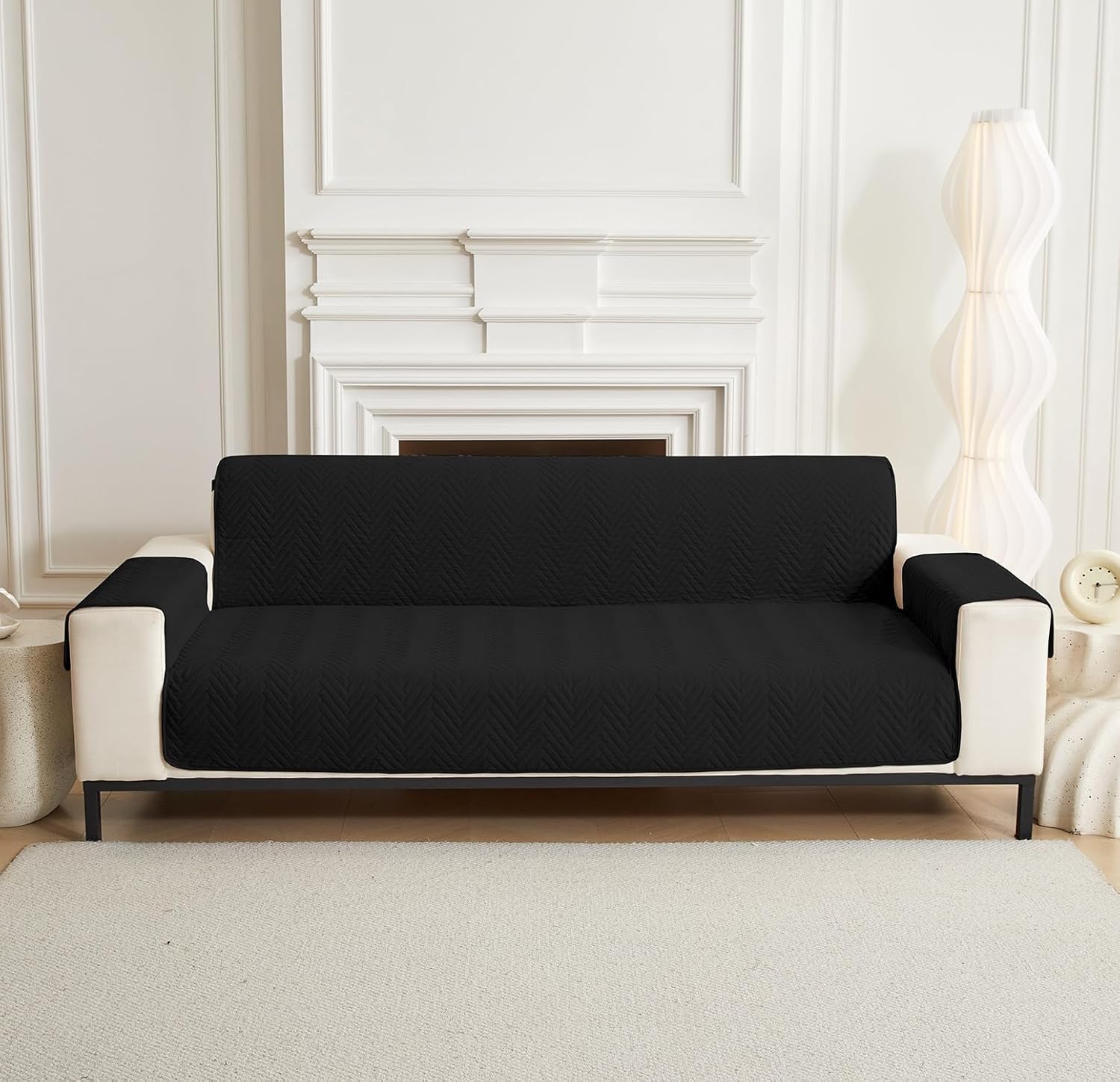 Non Slip Quilted Sofa Protector Mat With Strap
