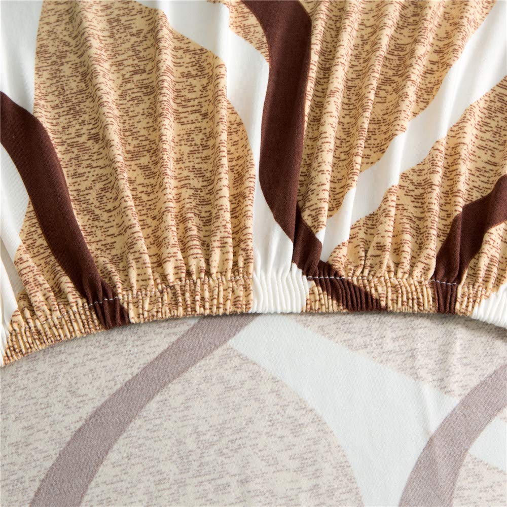 L Shape Sofa Cover - Wave Brown