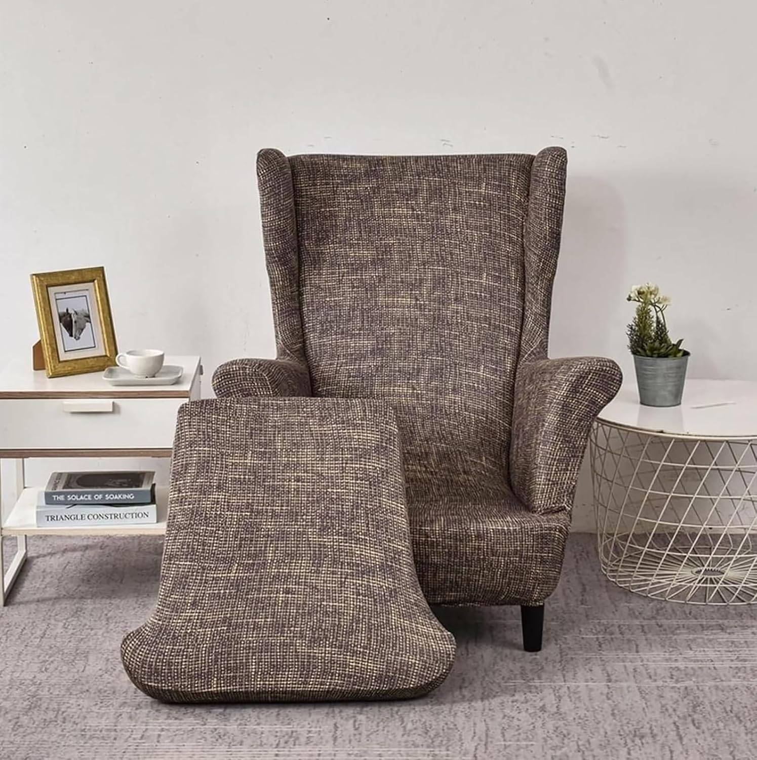 SnugFit Wingback Chair Slipcover - Woody Brown