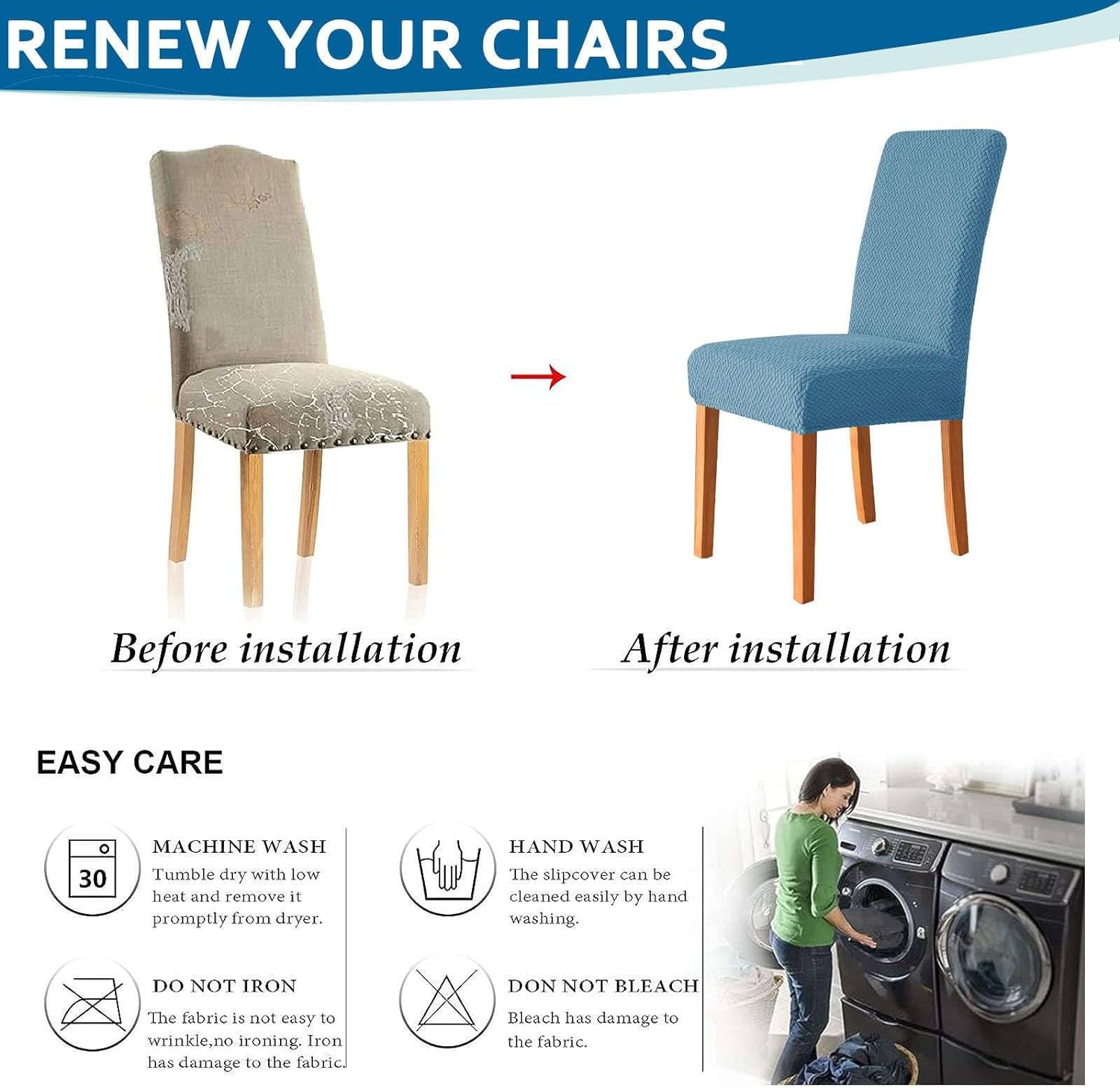 Polar Fleece Chair Cover : Sky Blue