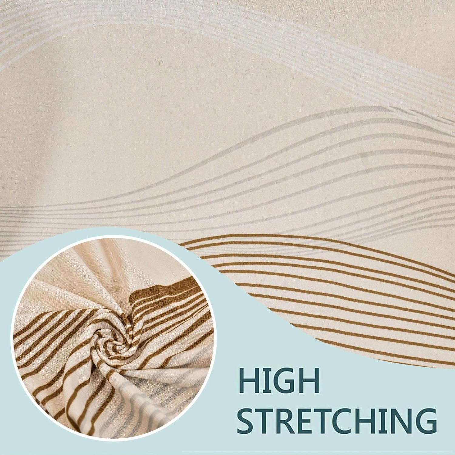 SnugFit Wingback Chair Slipcover - Wave Beige