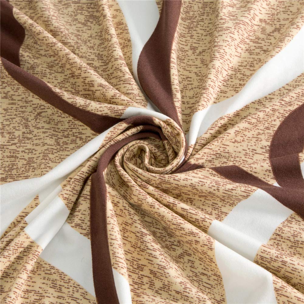 L Shape Sofa Cover - Wave Brown