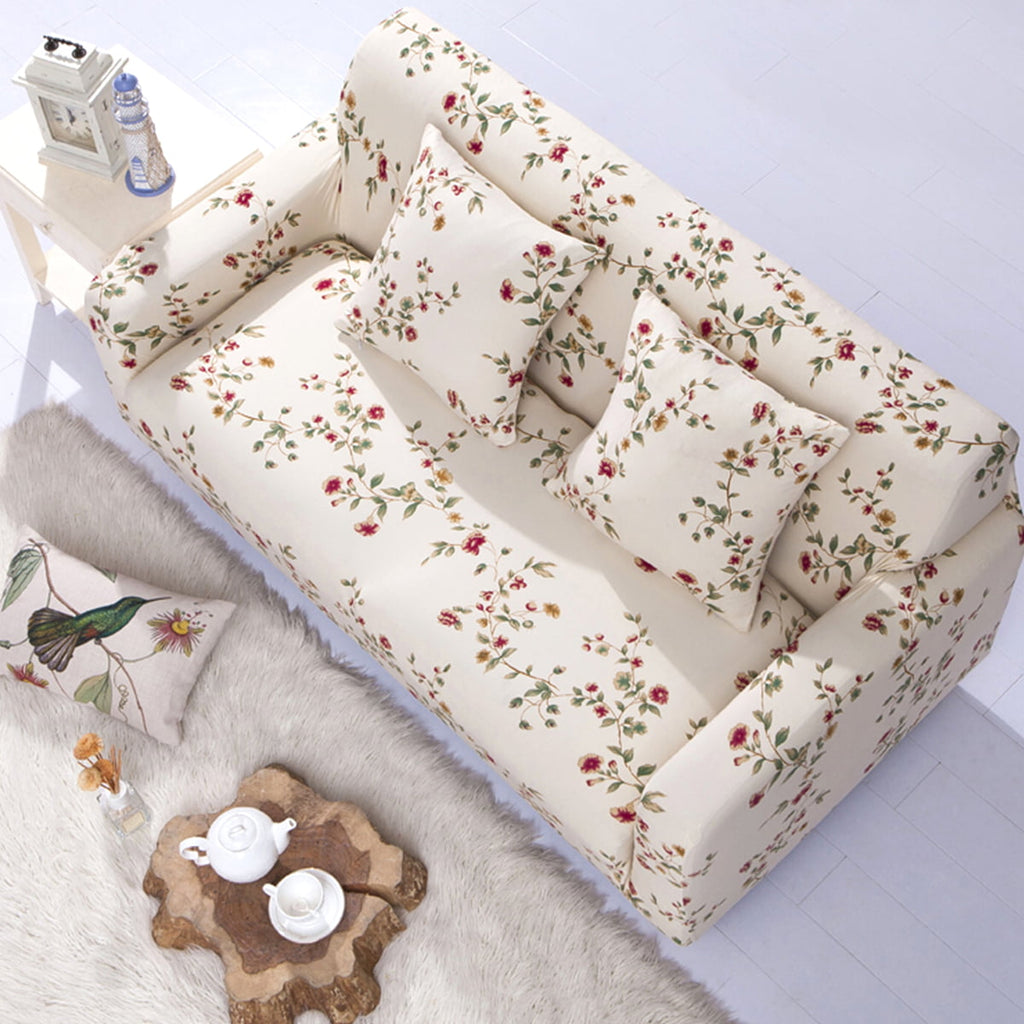 tie-n-dye Exclusive Stretchable Sofa Cover - Modish Beige