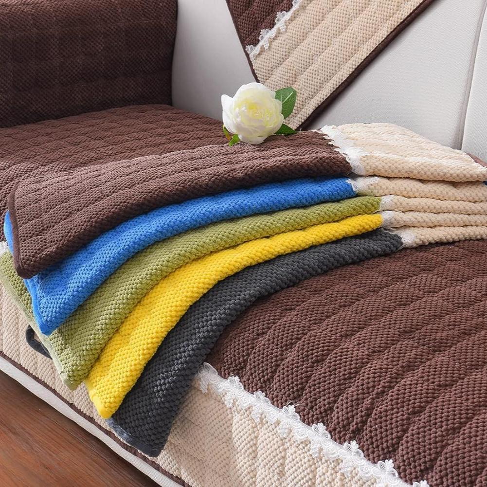 French Corduroy Lace Sofa Mat