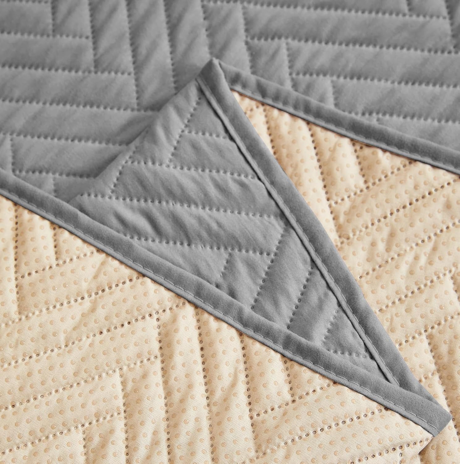 NON SLIP QUILTED SOFA PROTECTOR MAT - PLAIN CHARCOAL