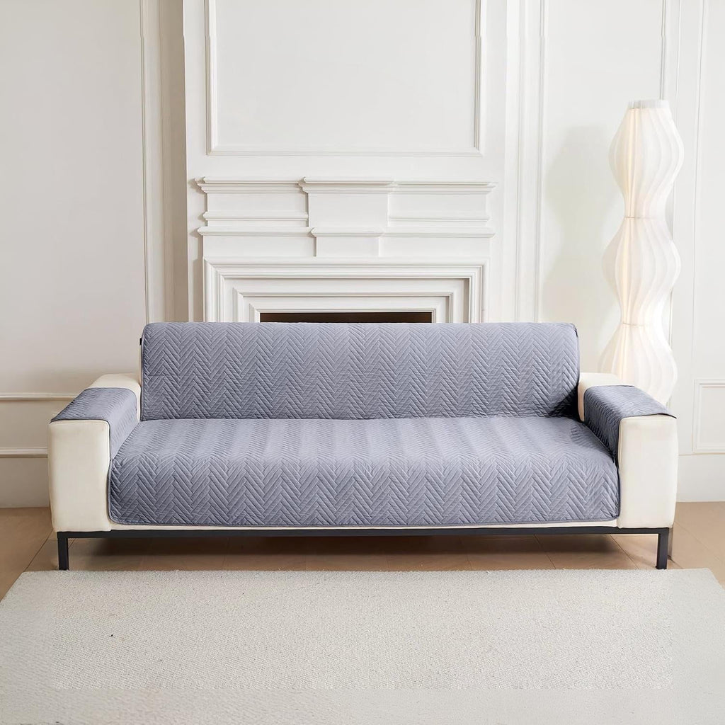 Non Slip Quilted Sofa Protector Mat With Strap