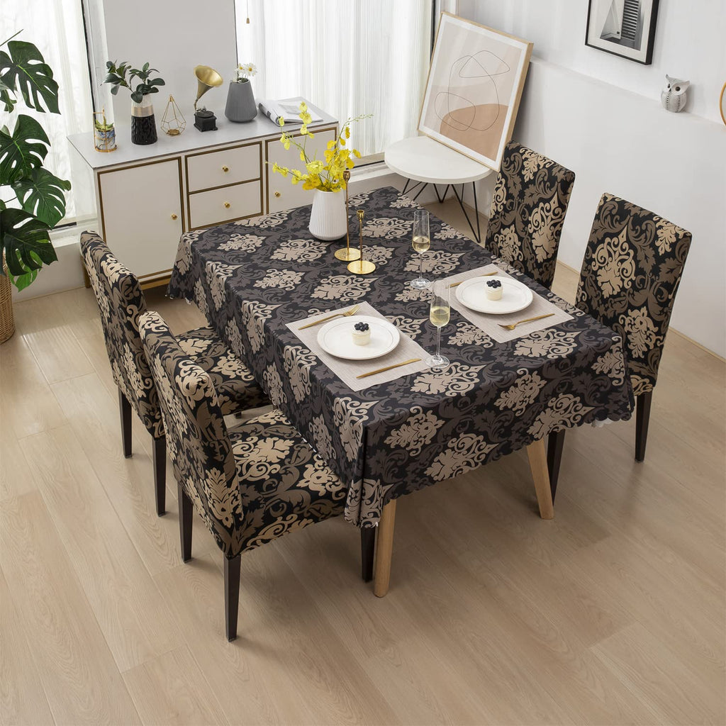 Premium Dining Table & Chair Cover Combo - Royal Black