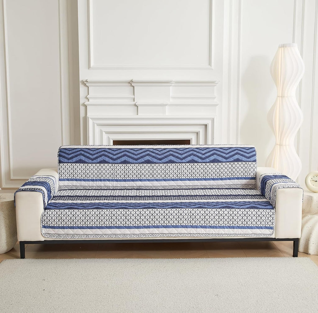 Non Slip Quilted Sofa Protector Mat With Strap