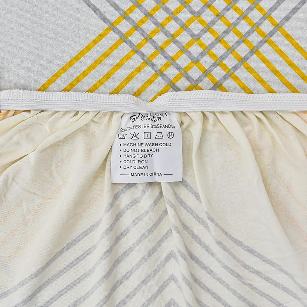 Premium Printed Recliner Sofa Cover : Yellow Curve