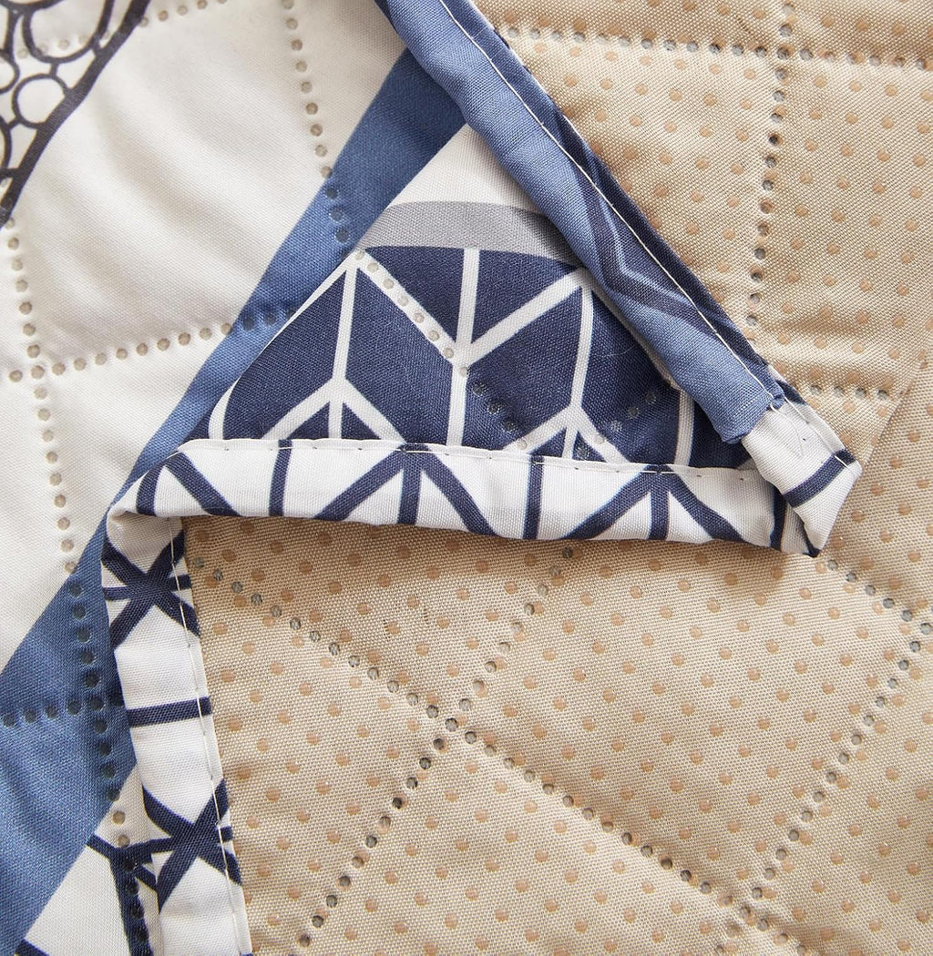 WATERPROOF QUILTED RECLINER COVER - BOHO NAVY