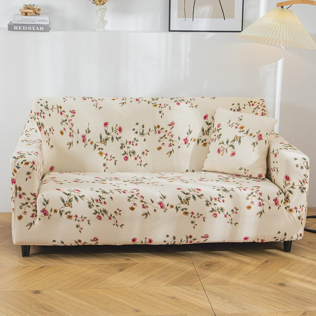 tie-n-dye Exclusive Stretchable Sofa Cover - Modish Beige