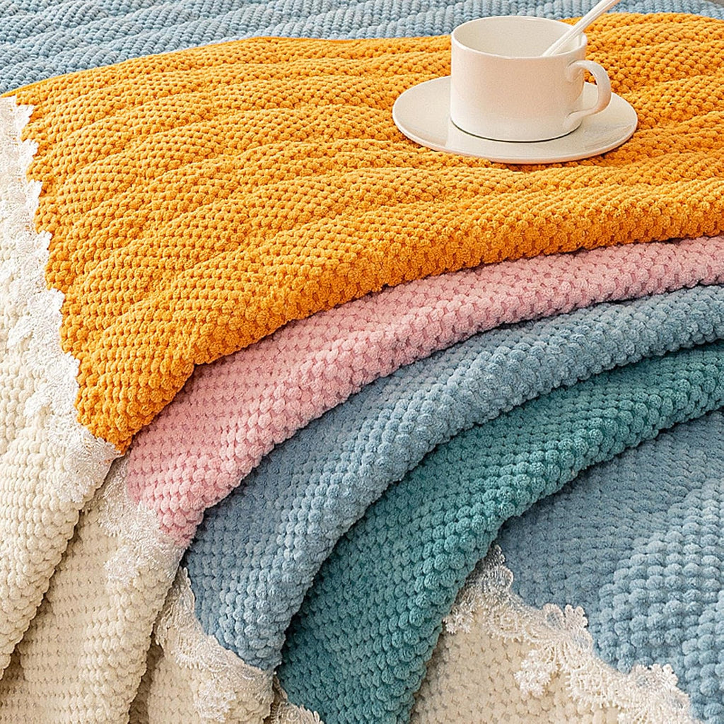 French Corduroy Lace Sofa Mat