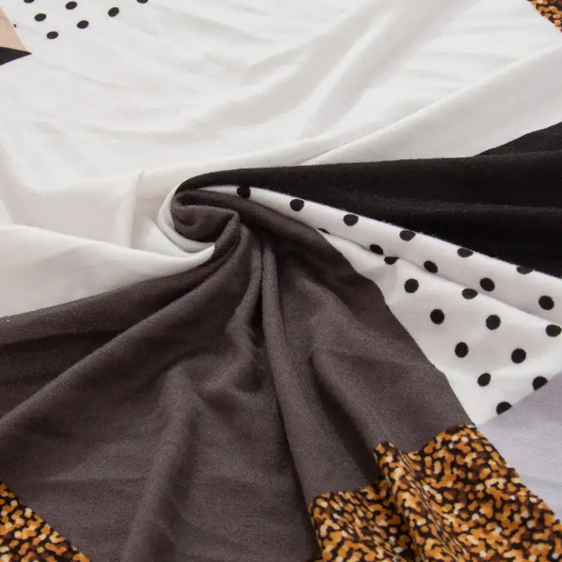 tie-n-dye Exclusive Stretchable Sofa Cover - Geometric Brown