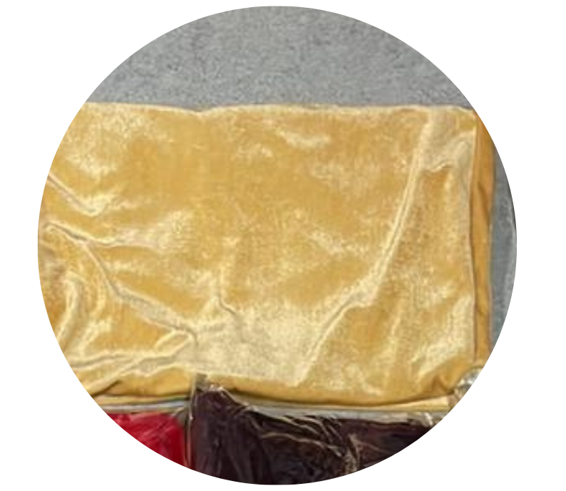 Tie-N-Dye Premium Wrinkle-Free Stretchable | Washable Plain Velvet Chair Covers , Golden (QHCC-095)