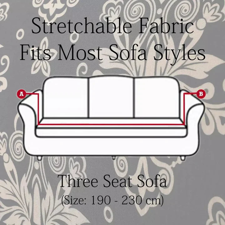 Tie-N-Dye Elegance: Floral brown Fitted Sofa Covers