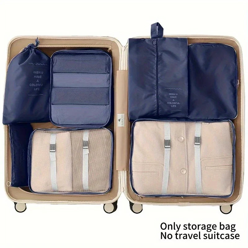 7 PC Premium Travel Organizer Packing Cubes