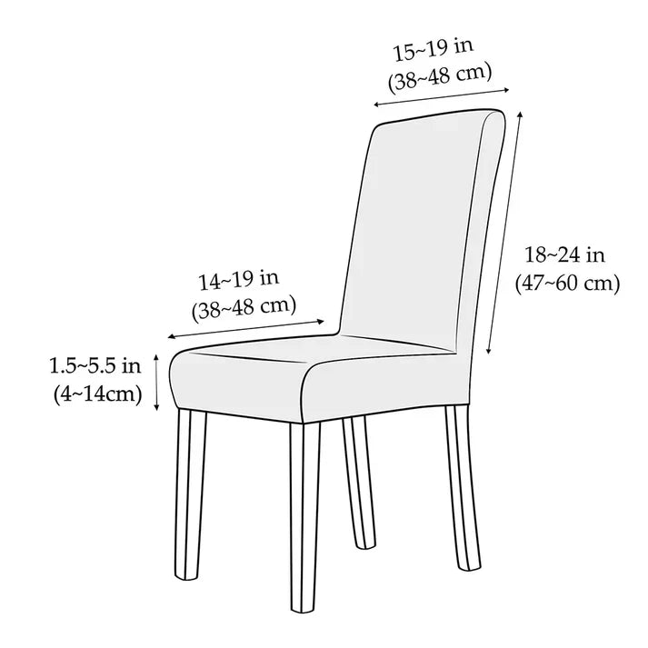 Tie-N-Dye Premium Wrinkle-Free Stretchable Chair Covers, Velvet Elegance Black (QHCC-112)