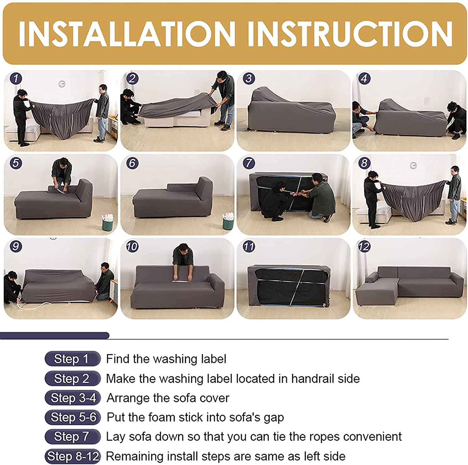 Tie-N-Dye Stretchable Sofa Cover – Elastic Fit, Non-Slip, Multi-Seater Options