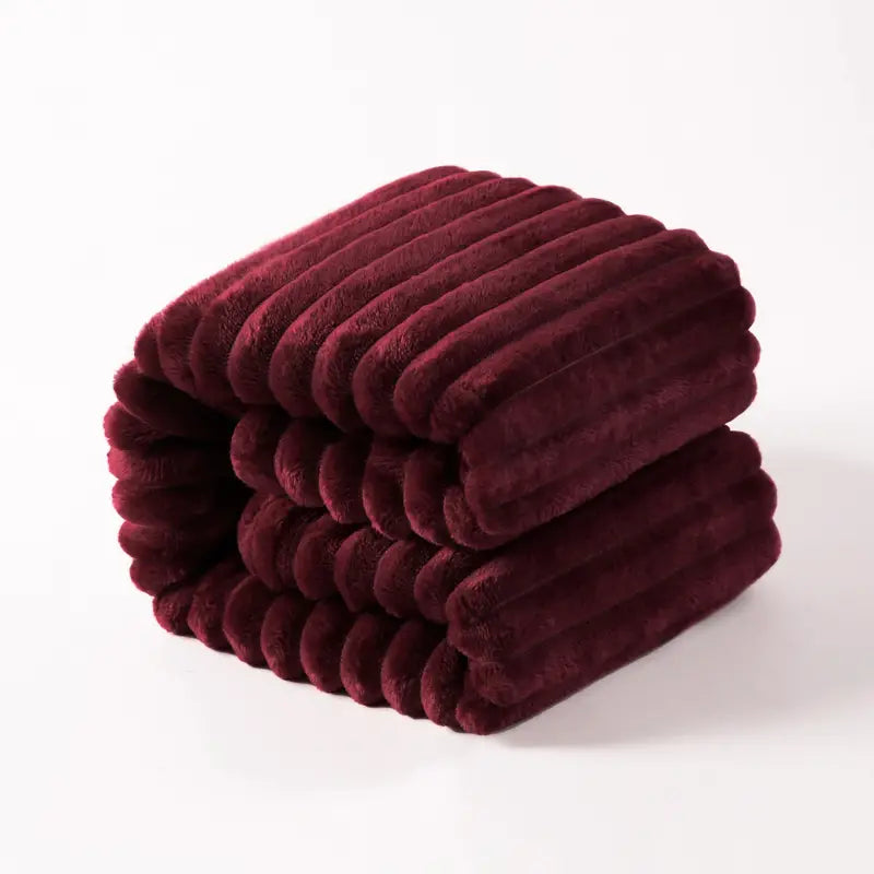 Luxe Rabbit Fur Fitted Sheet - Maroon / KING SIZE (72X78)