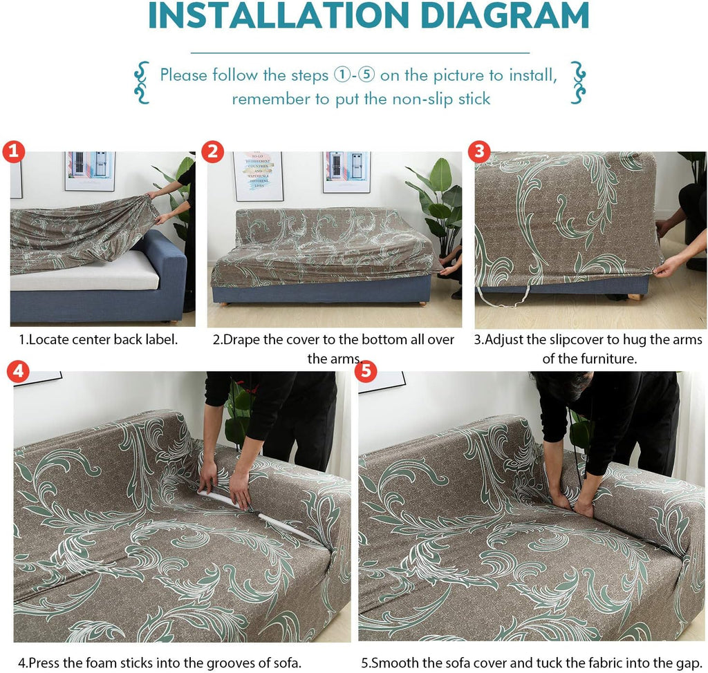 Tie-N-Dye L Shape Premium Extensible Sofa Set Cover