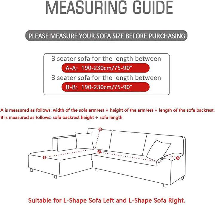 Tie-N-Dye Budget-Friendly L-Shape Extensible Sofa Set Cover – Multicolor Design