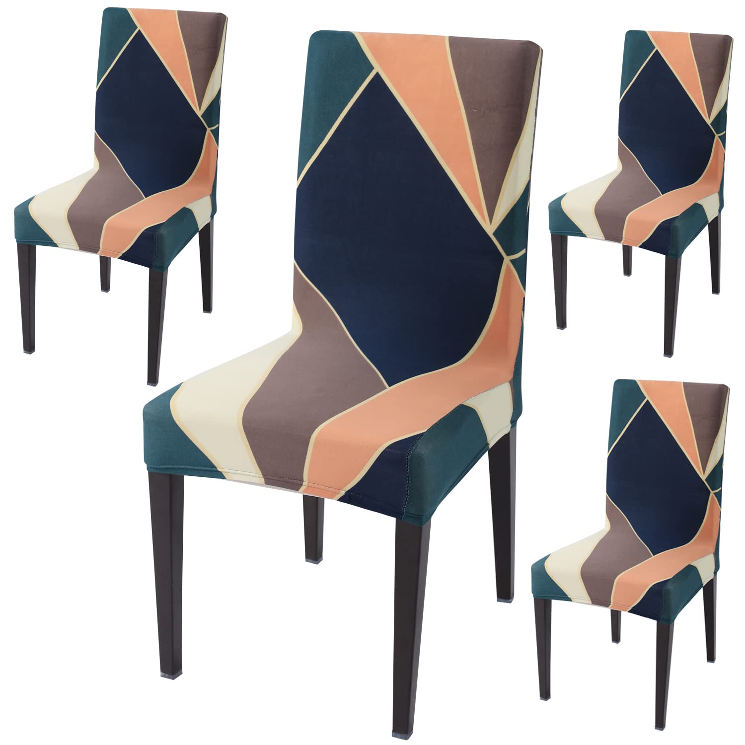 STRETCHABLE CHAIR COVERS, MULTI COLOR PRISM